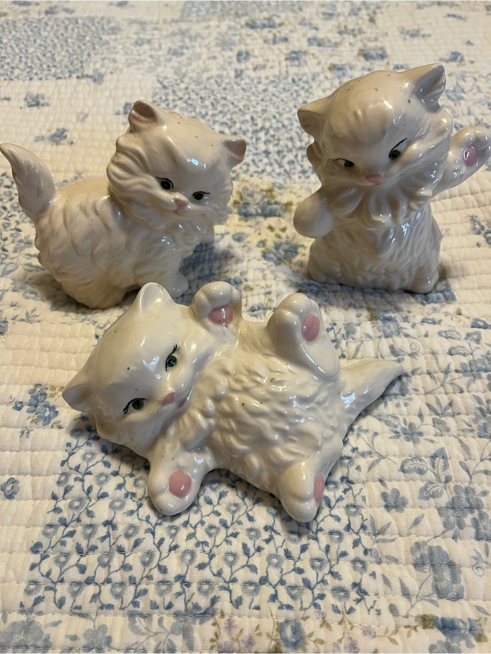 Set of 3 ceramic cats